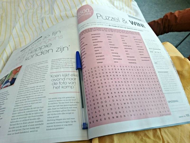 Nog even puzzelen voor mijn operatie aan de amandelen
