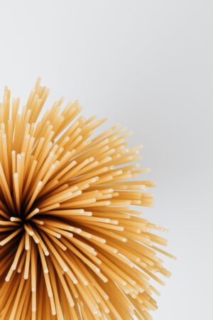 Pasta spaghetti als een vuurwerk